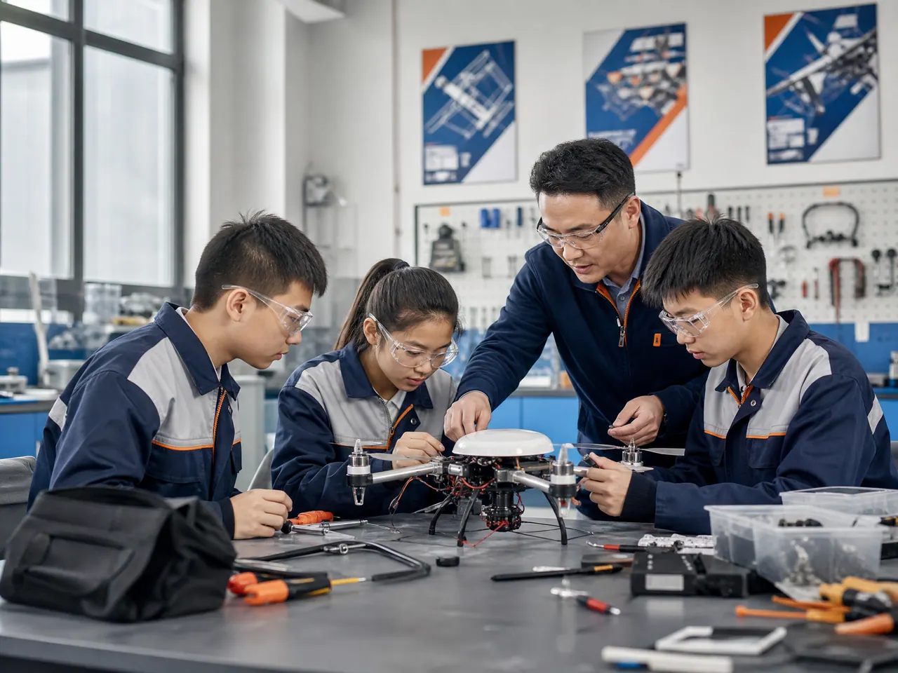 青少年航空科技动手学习场景